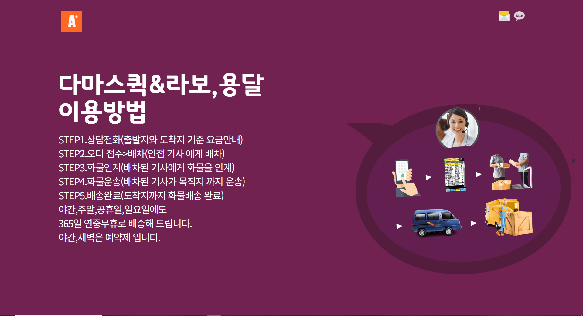 군포 야간 24시 연중무휴 다마스용달